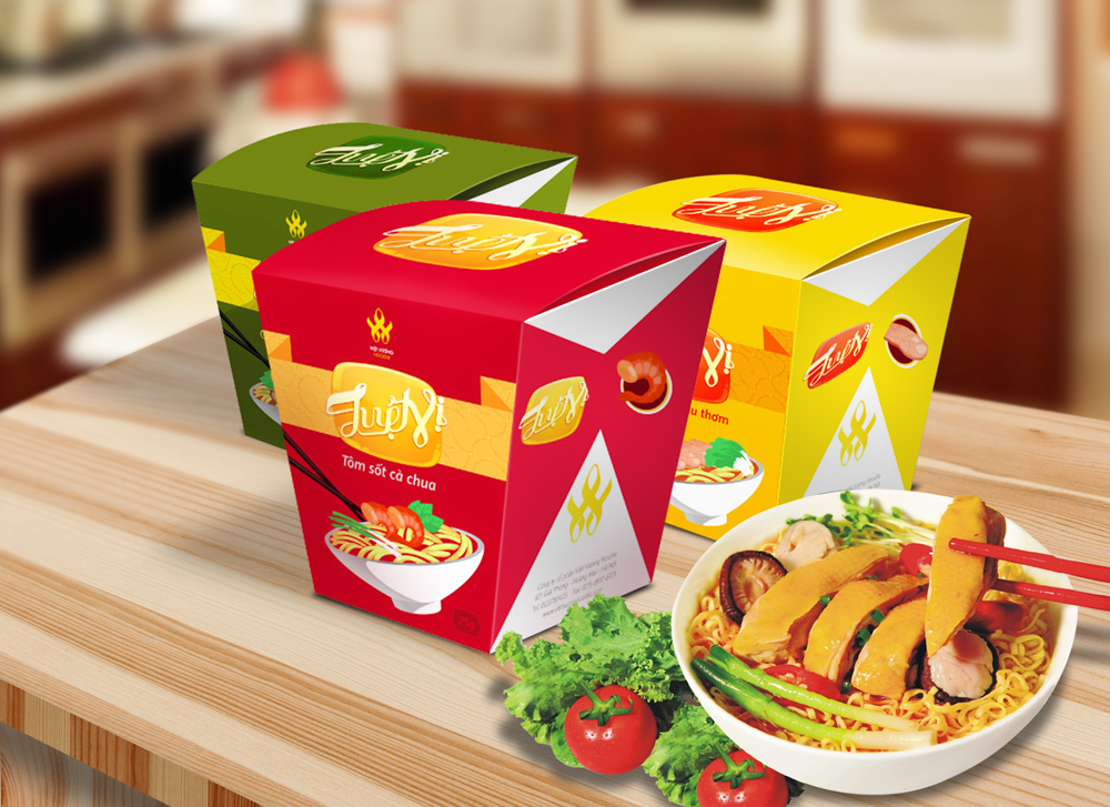 Thiết kế Bao bì Mì tôm Tuyệt Vị