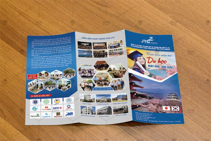 Mẫu thiết kế Brochure công ty du học JTC Việt Nam