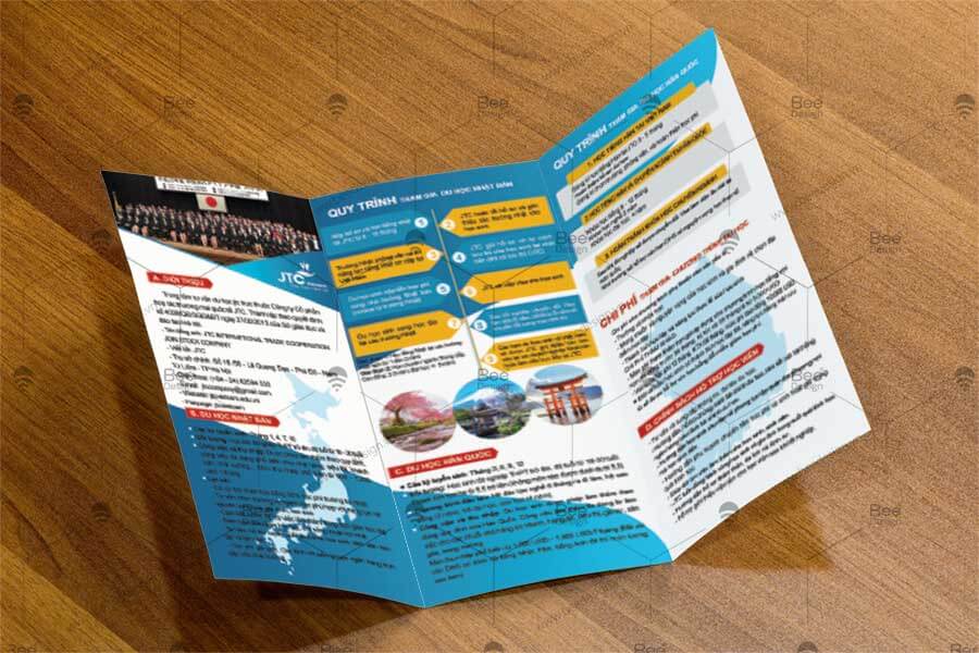 Mẫu thiết kế Brochure công ty du học JTC Việt Nam