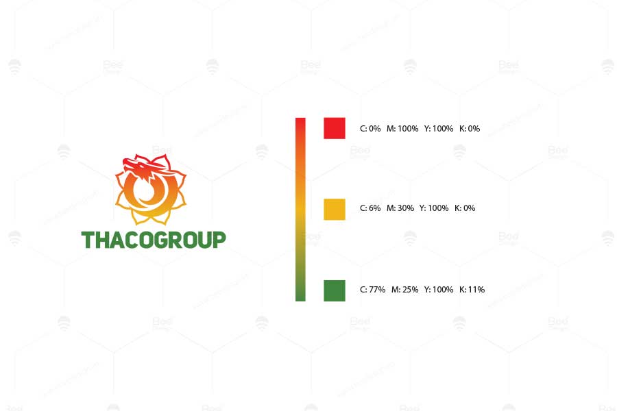 Thông số màu thiết kế Logo dệt may Thacogroup