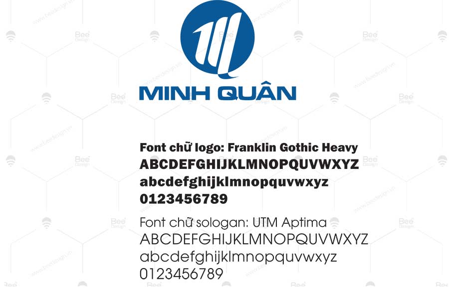 Font chữ trong thiết kế logo công ty bất động sản Minh Quân