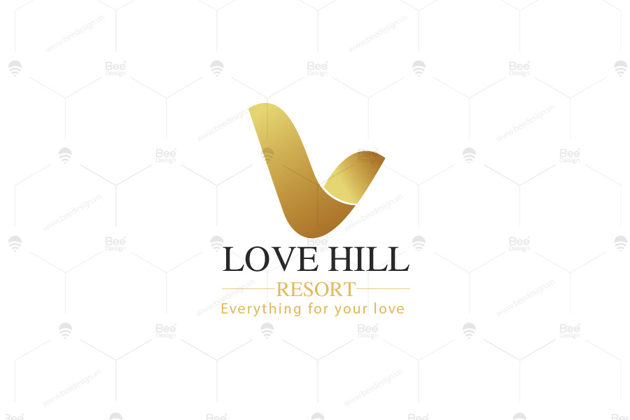 Mẫu thiết kế logo resort Love Hill