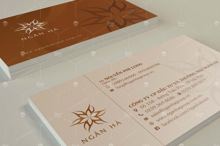 Mẫu thiết kế name card khách sạn Ngân Hà 