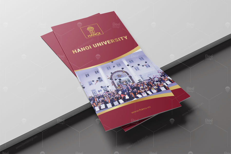 Thiết kế Brochure gấp 4 Đại học Hà Nội