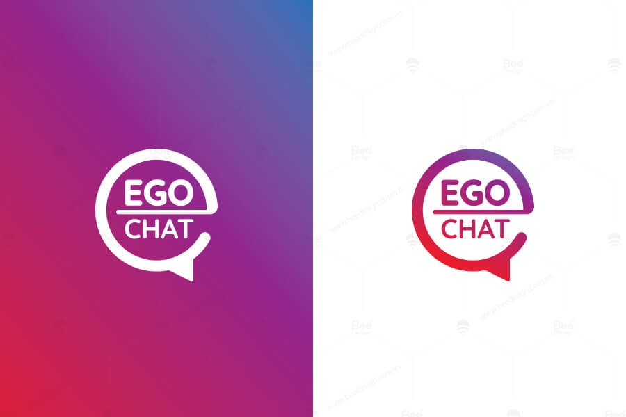 Thiết kế logo App Mobile EGO CHAT