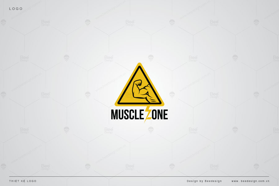 Thiết kế logo phòng gym Muscle ZONE