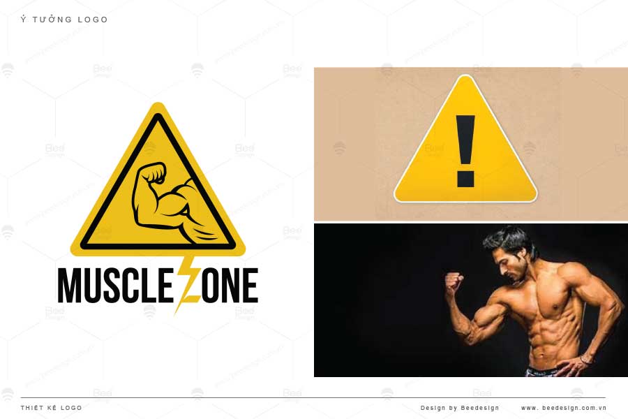 Thiết kế logo phòng gym Muscle Zone