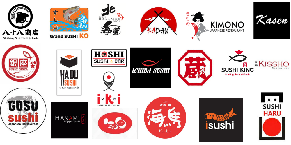Ý tưởng thiết kế logo nhà hàng Nhật Bản - Bee Design