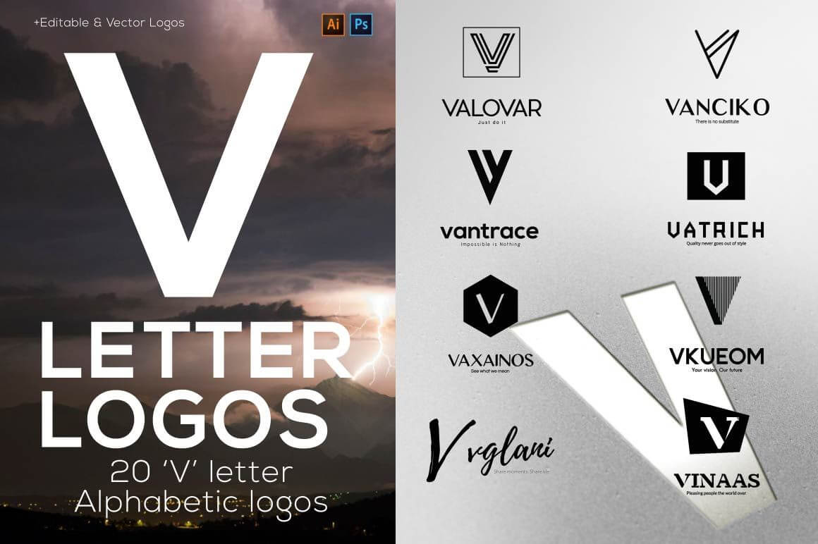 20+ mẫu thiết kế logo chữ V độc đáo - Bee Design