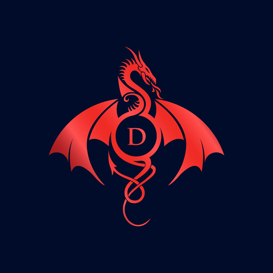 Logo con rồng: Xem ngay mẫu logo con rồng đầy uy lực và tinh tế, thể hiện sự kiên cường, linh hoạt và sự kiêu hãnh của loài rồng. Logo này chắc chắn sẽ làm nổi bật thương hiệu của bạn.