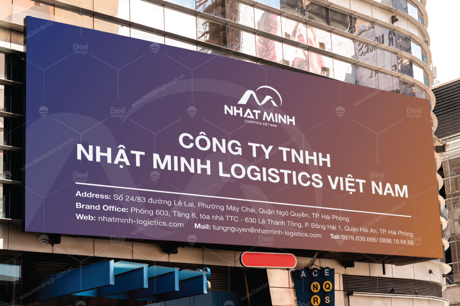 Nhận diện biển bảng thương hiệu Nhật Minh Logistics