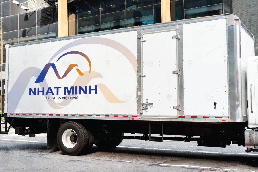 Nhận diện xe thương hiệu Nhật Minh Logistics