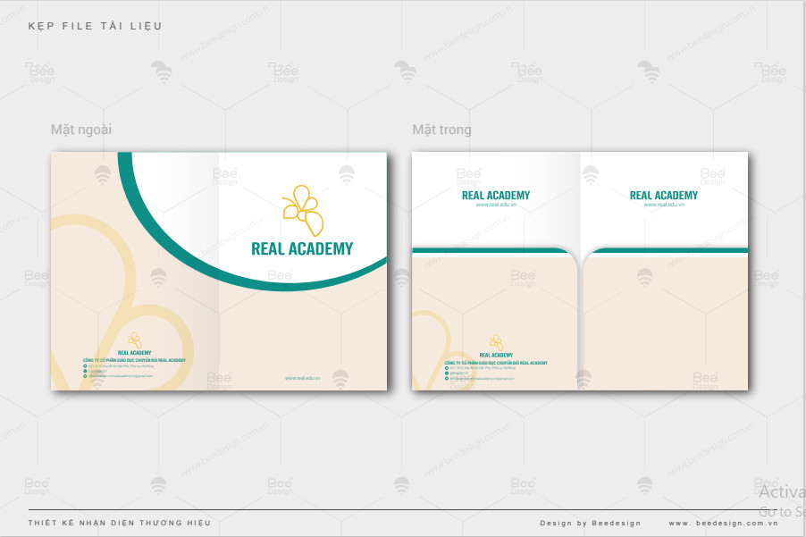 Thiết kế logo giáo dục Real Academy