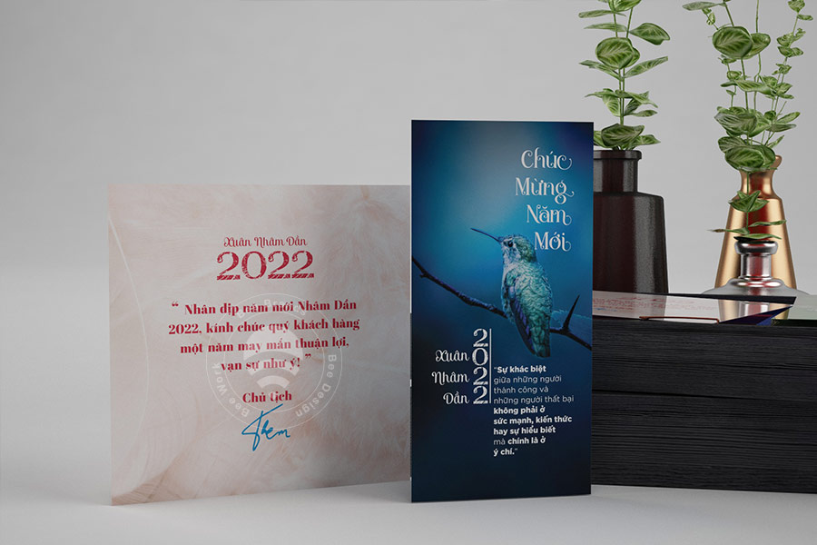 Thiết kế thiệp chúc mừng năm mới 2022