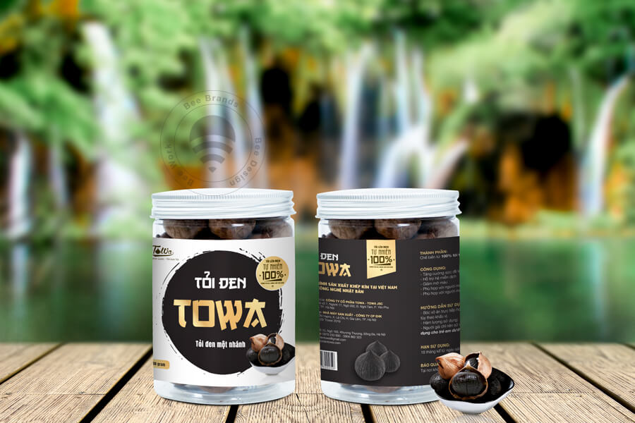 Thiết kế bao bì tỏi đen towa