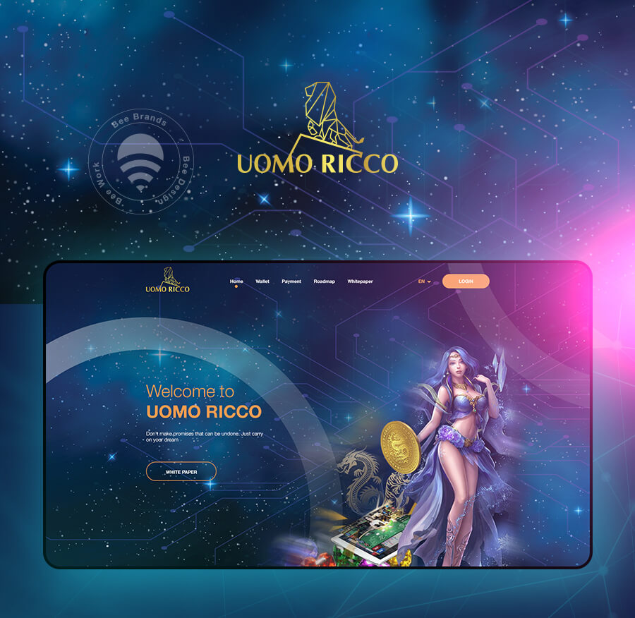 Thiết kế landingpage blockchain Uomo Ricco